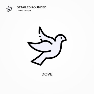 Güvercin vektör simgesi. Modern vektör illüstrasyon kavramları. Düzenlemesi ve kişiselleştirmesi kolay.