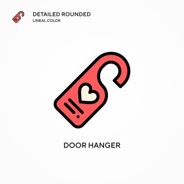 Kapı askısı vektör simgesi. Modern vektör illüstrasyon kavramları. Düzenlemesi ve kişiselleştirmesi kolay.