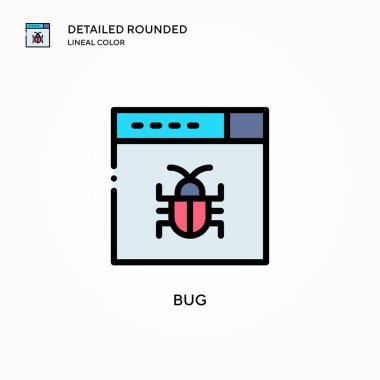 Böcek vektör simgesi. Modern vektör illüstrasyon kavramları. Düzenlemesi ve kişiselleştirmesi kolay.