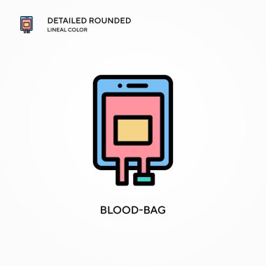 Kan torbası vektör simgesi. Modern vektör illüstrasyon kavramları. Düzenlemesi ve kişiselleştirmesi kolay.