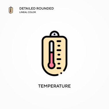 Sıcaklık vektör simgesi. Modern vektör illüstrasyon kavramları. Düzenlemesi ve kişiselleştirmesi kolay.