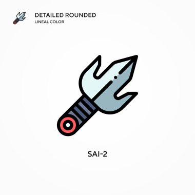 Sai-2 vektör simgesi. Modern vektör illüstrasyon kavramları. Düzenlemesi ve kişiselleştirmesi kolay.