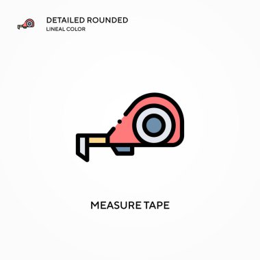 Şerit vektör simgesini ölç. Modern vektör illüstrasyon kavramları. Düzenlemesi ve kişiselleştirmesi kolay.
