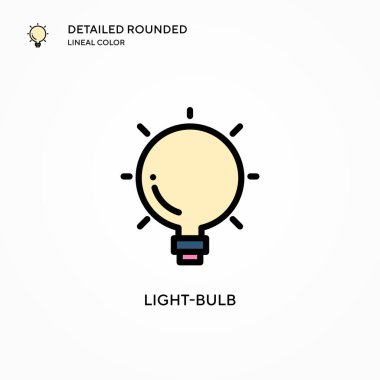 Ampul vektör simgesi. Modern vektör illüstrasyon kavramları. Düzenlemesi ve kişiselleştirmesi kolay.