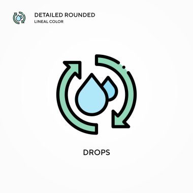 Vektör simgesini düşürür. Modern vektör illüstrasyon kavramları. Düzenlemesi ve kişiselleştirmesi kolay.