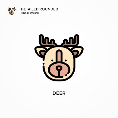 Geyik vektör simgesi. Modern vektör illüstrasyon kavramları. Düzenlemesi ve kişiselleştirmesi kolay.