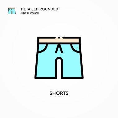 Kısa vektör simgesi. Modern vektör illüstrasyon kavramları. Düzenlemesi ve kişiselleştirmesi kolay.