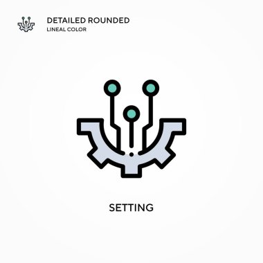 Vektör simgesi ayarlanıyor. Modern vektör illüstrasyon kavramları. Düzenlemesi ve kişiselleştirmesi kolay.