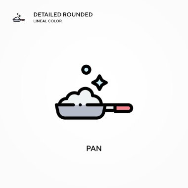 Pan vektör simgesi. Modern vektör illüstrasyon kavramları. Düzenlemesi ve kişiselleştirmesi kolay.