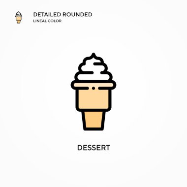 Tatlı vektör simgesi. Modern vektör illüstrasyon kavramları. Düzenlemesi ve kişiselleştirmesi kolay.