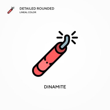 Dinamit vektör simgesi. Modern vektör illüstrasyon kavramları. Düzenlemesi ve kişiselleştirmesi kolay.