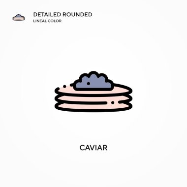 Havyar vektör simgesi. Modern vektör illüstrasyon kavramları. Düzenlemesi ve kişiselleştirmesi kolay.