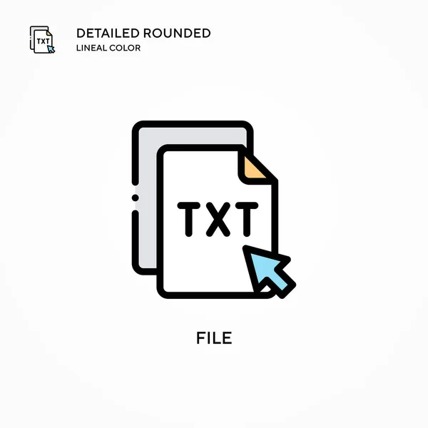 ファイルベクトルアイコン 現代のベクトル図の概念 編集とカスタマイズが簡単 — ストックベクタ