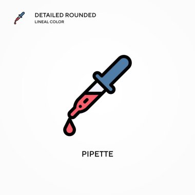 Pipette vektör simgesi. Modern vektör illüstrasyon kavramları. Düzenlemesi ve kişiselleştirmesi kolay.