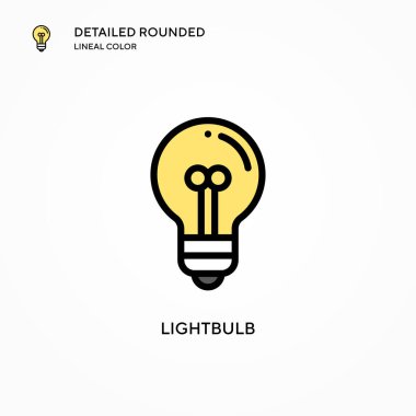 Ampul vektör simgesi. Modern vektör illüstrasyon kavramları. Düzenlemesi ve kişiselleştirmesi kolay.