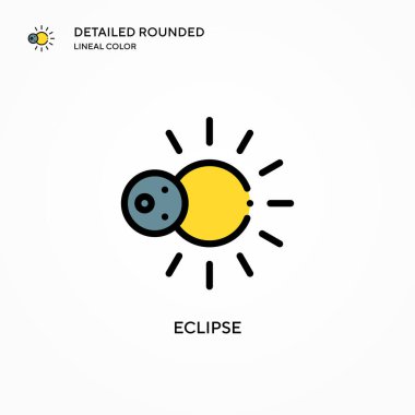 Tutulma vektör simgesi. Modern vektör illüstrasyon kavramları. Düzenlemesi ve kişiselleştirmesi kolay.