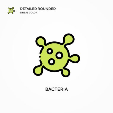 Bakteri vektör simgesi. Modern vektör illüstrasyon kavramları. Düzenlemesi ve kişiselleştirmesi kolay.