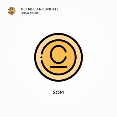 Som vektör simgesi. Modern vektör illüstrasyon kavramları. Düzenlemesi ve kişiselleştirmesi kolay.