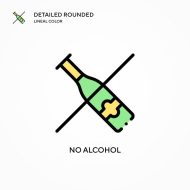 Alkol vektör simgesi yok. Modern vektör illüstrasyon kavramları. Düzenlemesi ve kişiselleştirmesi kolay.