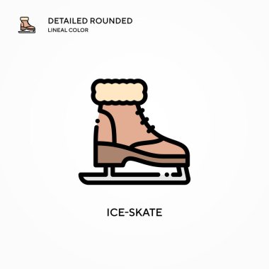 Buz pateni vektör ikonu. Modern vektör illüstrasyon kavramları. Düzenlemesi ve kişiselleştirmesi kolay.