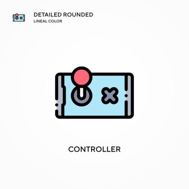 Denetleyici vektör simgesi. Modern vektör illüstrasyon kavramları. Düzenlemesi ve kişiselleştirmesi kolay.