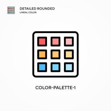 Renk paleti-1 vektör simgesi. Modern vektör illüstrasyon kavramları. Düzenlemesi ve kişiselleştirmesi kolay.
