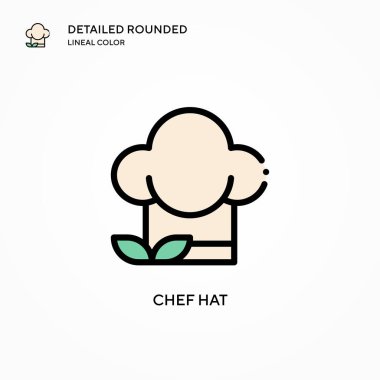 Şef şapka vektör simgesi. Modern vektör illüstrasyon kavramları. Düzenlemesi ve kişiselleştirmesi kolay.