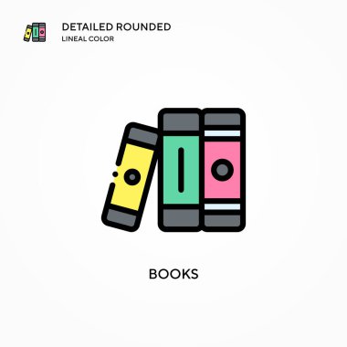 Kitap vektör simgesi. Modern vektör illüstrasyon kavramları. Düzenlemesi ve kişiselleştirmesi kolay.