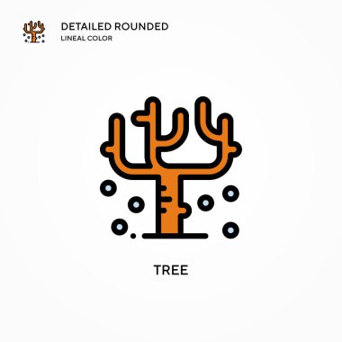 Ağaç vektör simgesi. Modern vektör illüstrasyon kavramları. Düzenlemesi ve kişiselleştirmesi kolay.