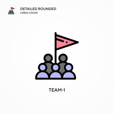 Takım-1 vektör simgesi. Modern vektör illüstrasyon kavramları. Düzenlemesi ve kişiselleştirmesi kolay.