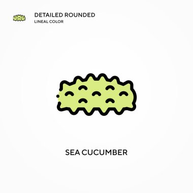 Deniz hıyarı vektör simgesi. Modern vektör illüstrasyon kavramları. Düzenlemesi ve kişiselleştirmesi kolay.