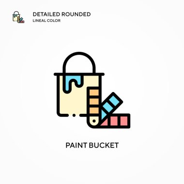 Kova vektör simgesini boya. Modern vektör illüstrasyon kavramları. Düzenlemesi ve kişiselleştirmesi kolay.