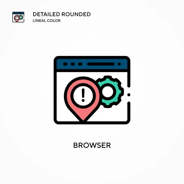 Browser Vektor Symbol Moderne Konzepte Zur Vektorillustration Einfach Bearbeiten Und — Stockvektor