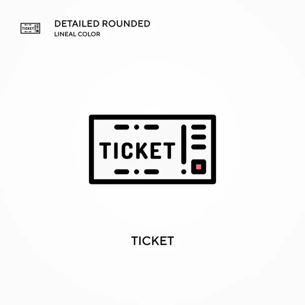 Ticket Vector Icoon Moderne Vector Illustratie Concepten Eenvoudig Bewerken Aan — Stockvector