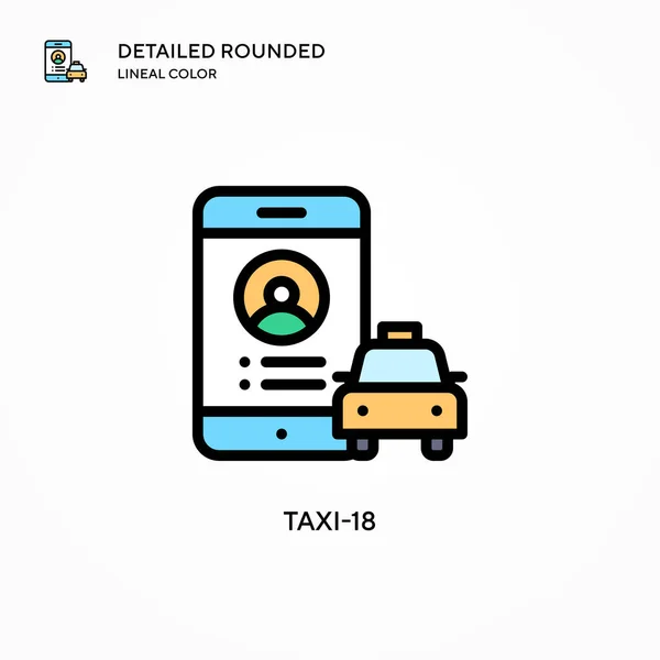 Taxi Icono Vector Conceptos Modernos Ilustración Vectorial Fácil Editar Personalizar — Vector de stock