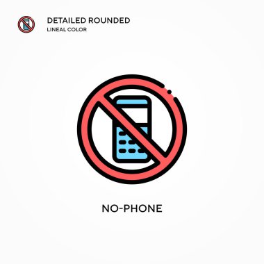 Telefon olmayan vektör simgesi. Modern vektör illüstrasyon kavramları. Düzenlemesi ve kişiselleştirmesi kolay.
