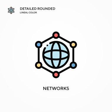 Ağ vektör simgesi. Modern vektör illüstrasyon kavramları. Düzenlemesi ve kişiselleştirmesi kolay.