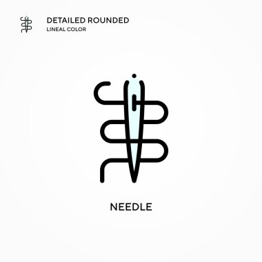İğne vektör simgesi. Modern vektör illüstrasyon kavramları. Düzenlemesi ve kişiselleştirmesi kolay.