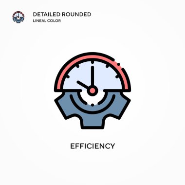 Verimlilik vektör simgesi. Modern vektör illüstrasyon kavramları. Düzenlemesi ve kişiselleştirmesi kolay.