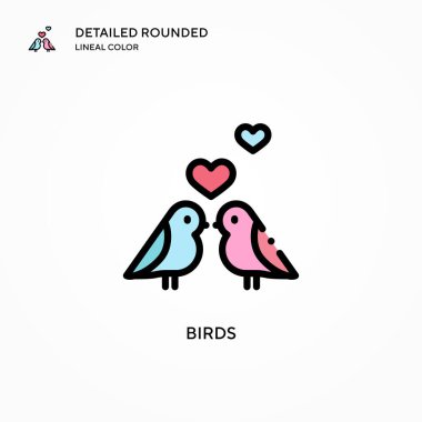 Kuş vektör simgesi. Modern vektör illüstrasyon kavramları. Düzenlemesi ve kişiselleştirmesi kolay.