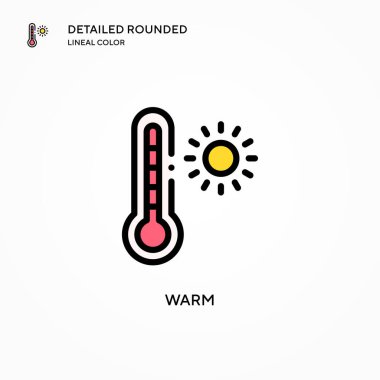 Sıcak vektör ikonu. Modern vektör illüstrasyon kavramları. Düzenlemesi ve kişiselleştirmesi kolay.
