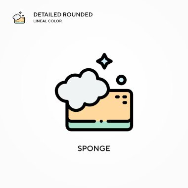Sünger vektör simgesi. Modern vektör illüstrasyon kavramları. Düzenlemesi ve kişiselleştirmesi kolay.