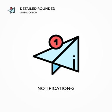 Bildirim 3 vektör simgesi. Modern vektör illüstrasyon kavramları. Düzenlemesi ve kişiselleştirmesi kolay.