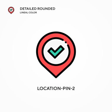 Konum-pin-2 vektör simgesi. Modern vektör illüstrasyon kavramları. Düzenlemesi ve kişiselleştirmesi kolay.