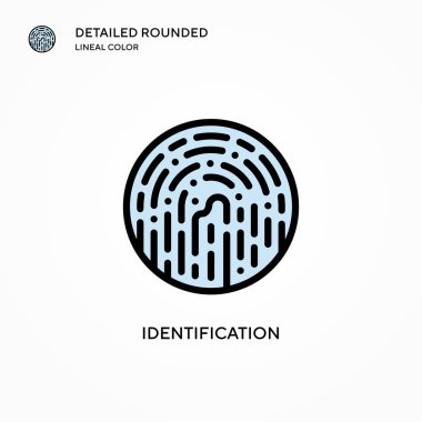 Tanımlama vektör simgesi. Modern vektör illüstrasyon kavramları. Düzenlemesi ve kişiselleştirmesi kolay.