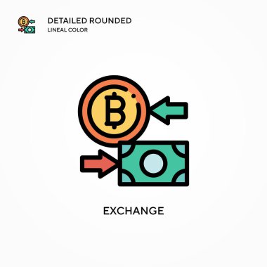 Vektör simgesini değiştir. Modern vektör illüstrasyon kavramları. Düzenlemesi ve kişiselleştirmesi kolay.