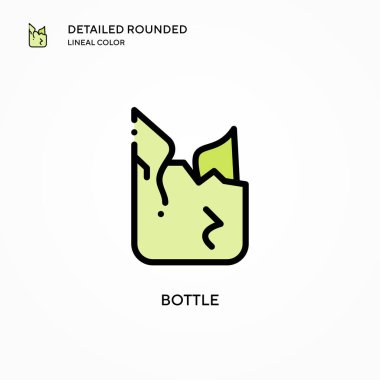 Şişe vektör simgesi. Modern vektör illüstrasyon kavramları. Düzenlemesi ve kişiselleştirmesi kolay.