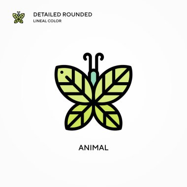Hayvan vektör simgesi. Modern vektör illüstrasyon kavramları. Düzenlemesi ve kişiselleştirmesi kolay.