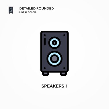 Hoparlörler-1 vektör simgesi. Modern vektör illüstrasyon kavramları. Düzenlemesi ve kişiselleştirmesi kolay.