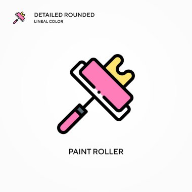 Boya silindiri vektör simgesi. Modern vektör illüstrasyon kavramları. Düzenlemesi ve kişiselleştirmesi kolay.